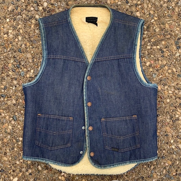 Levi's Jackets & Blazers - Levi's Blue Denim Sherpa-Lined Vest